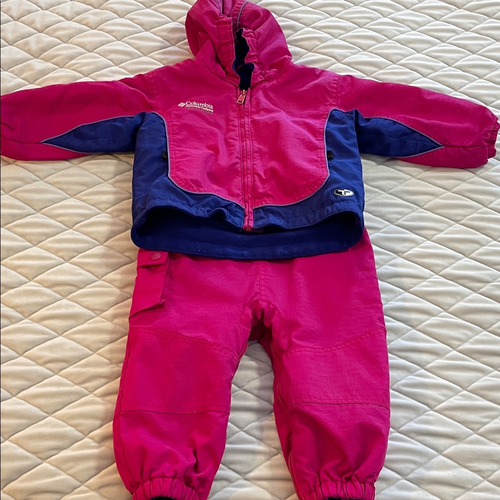 Columbia Fuchsia and Navy Snowsuit